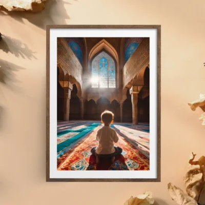 Kid Praying - A4 Poster (Only Photo, No Frame)