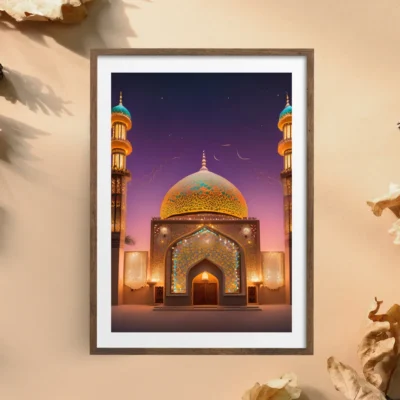 Twilight Mosque - (Only Photo - No Frame)