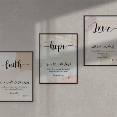 Hope, Faith & Love – 3 Poster Set